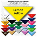 22"x22"x29" Blank Lemon Yellow Solid Imported 100% Cotton Pet Bandanna